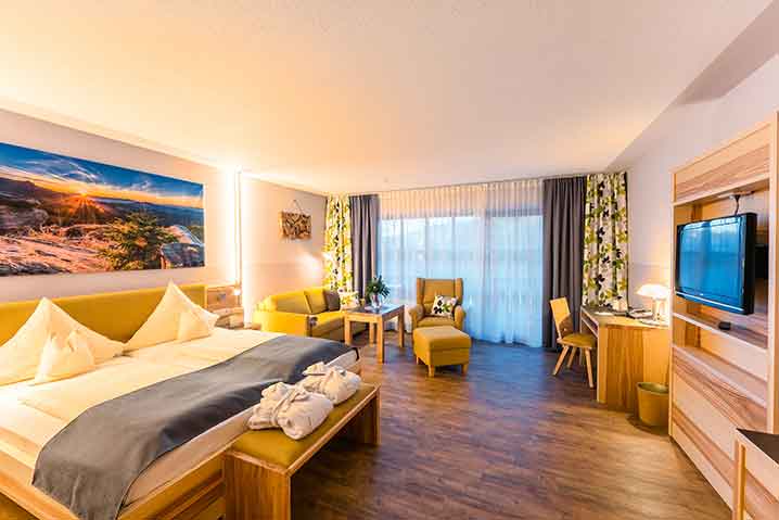 Suite Großer Arber im Wellnesshotel Waldeck Bodenmais im Bayerischen Wald.